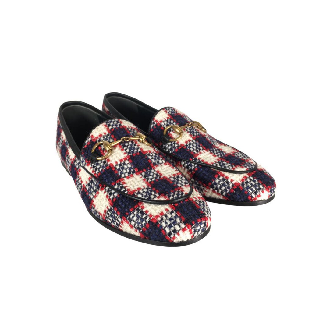 Gucci Horsebit Tweed Loafers