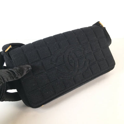 Chanel Jersey Fabric Flap Black