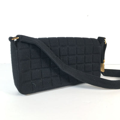 Chanel Jersey Fabric Flap Black