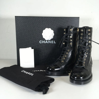 Chanel Combat Boots 37.5