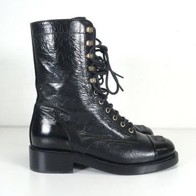 Chanel Combat Boots 37.5