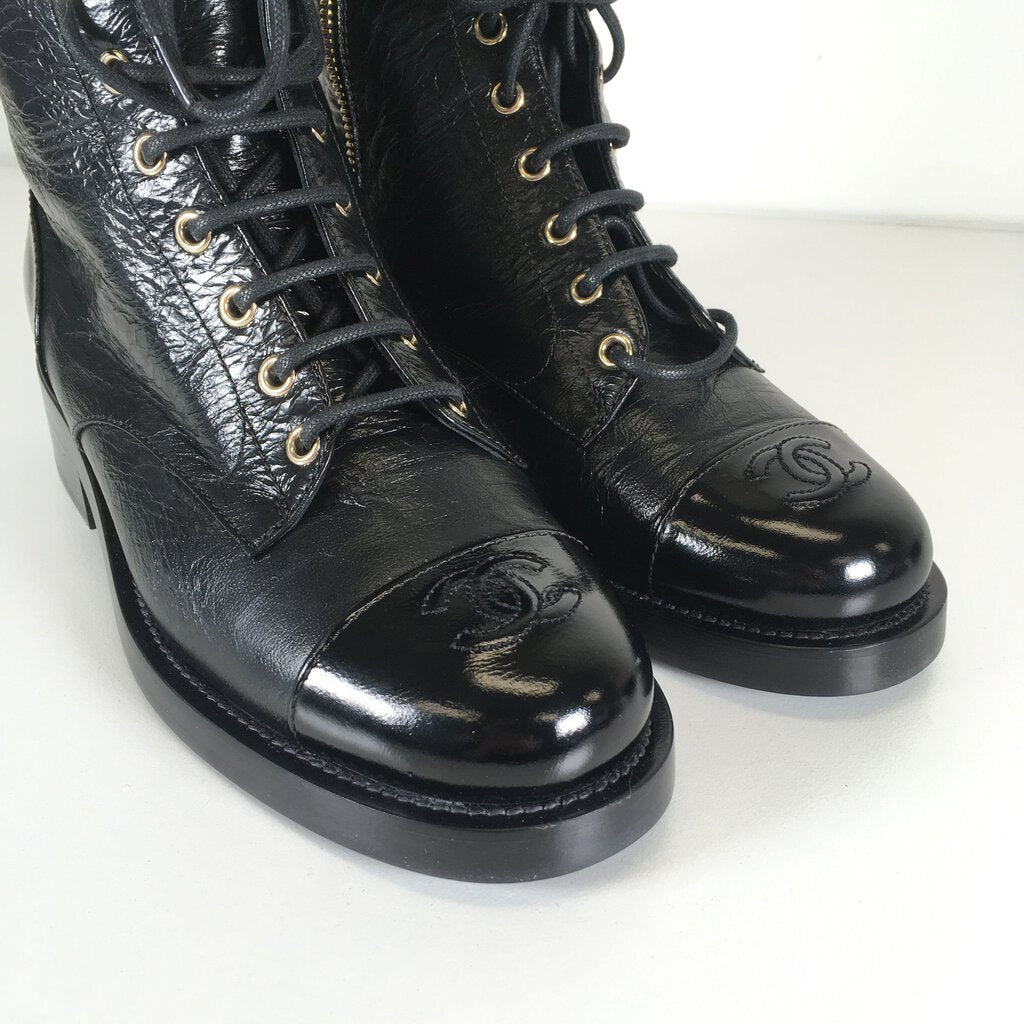 Chanel Combat Boots 37.5