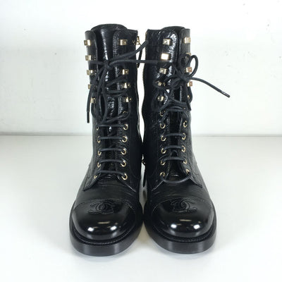 Chanel Combat Boots 37.5