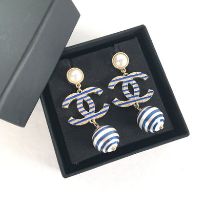 Chanel Nautical Pearl CC Earrings