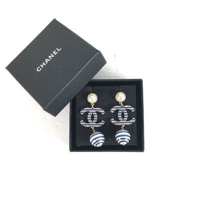 Chanel Nautical Pearl CC Earrings