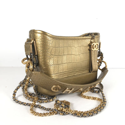 Chanel Gabrielle Croc Hobo