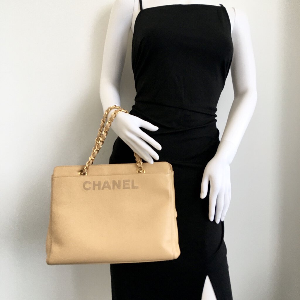 Chanel Vintage Logo Tote