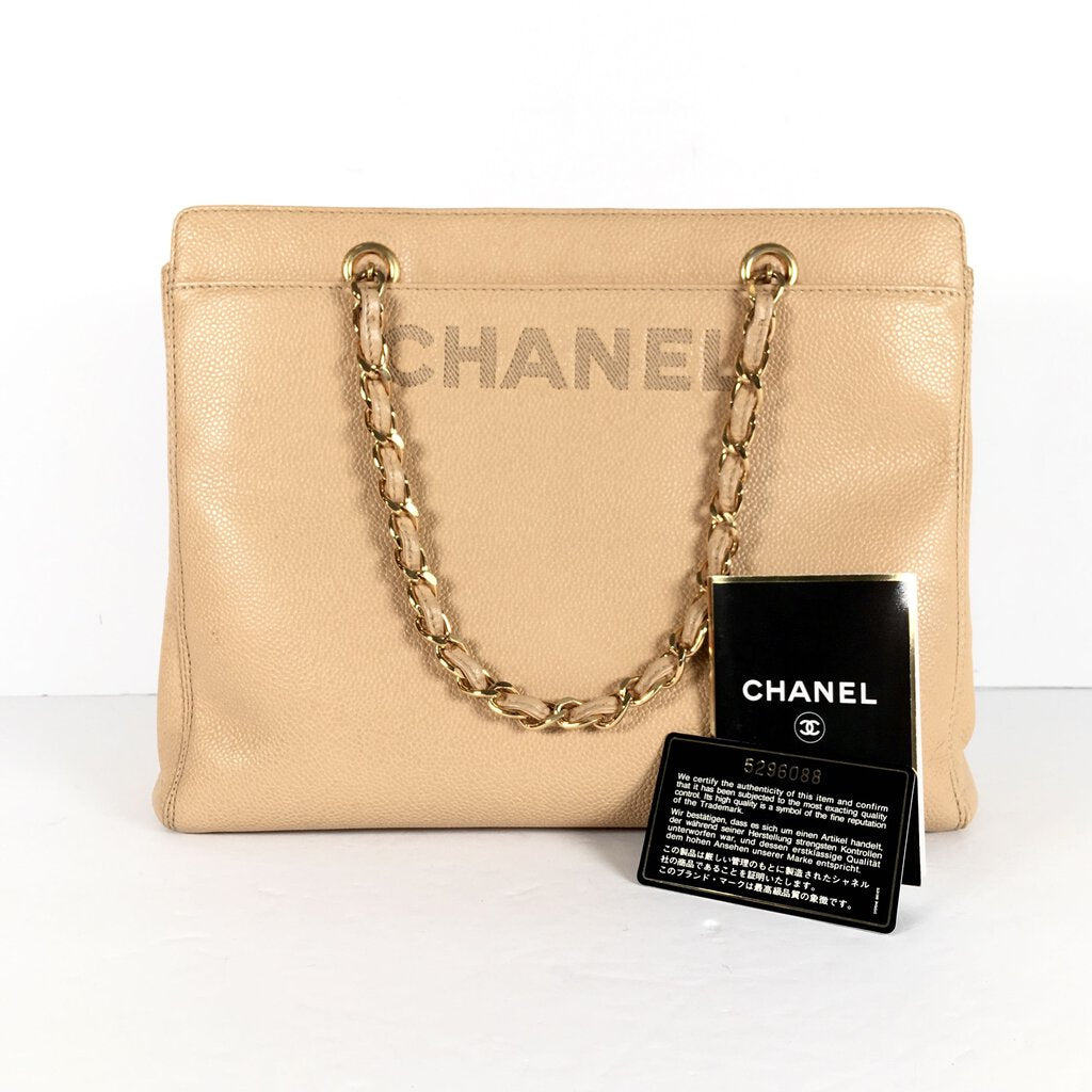 Chanel Vintage Logo Tote