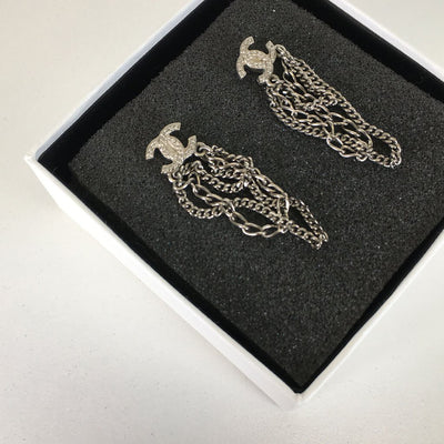 Chanel Chain Drop Earrings