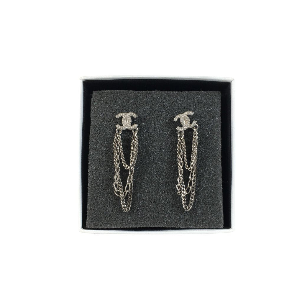 Chanel Chain Drop Earrings