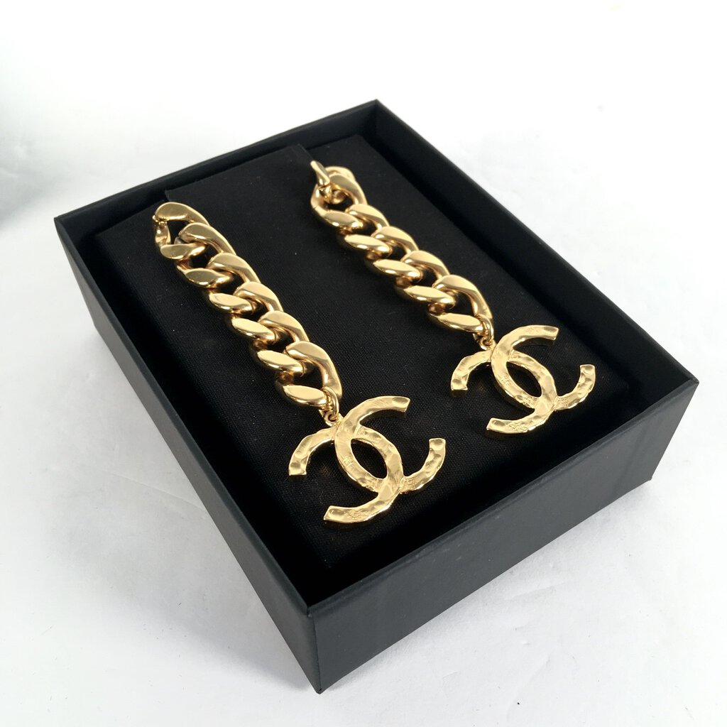 Chanel CC Chain Drop Earrings