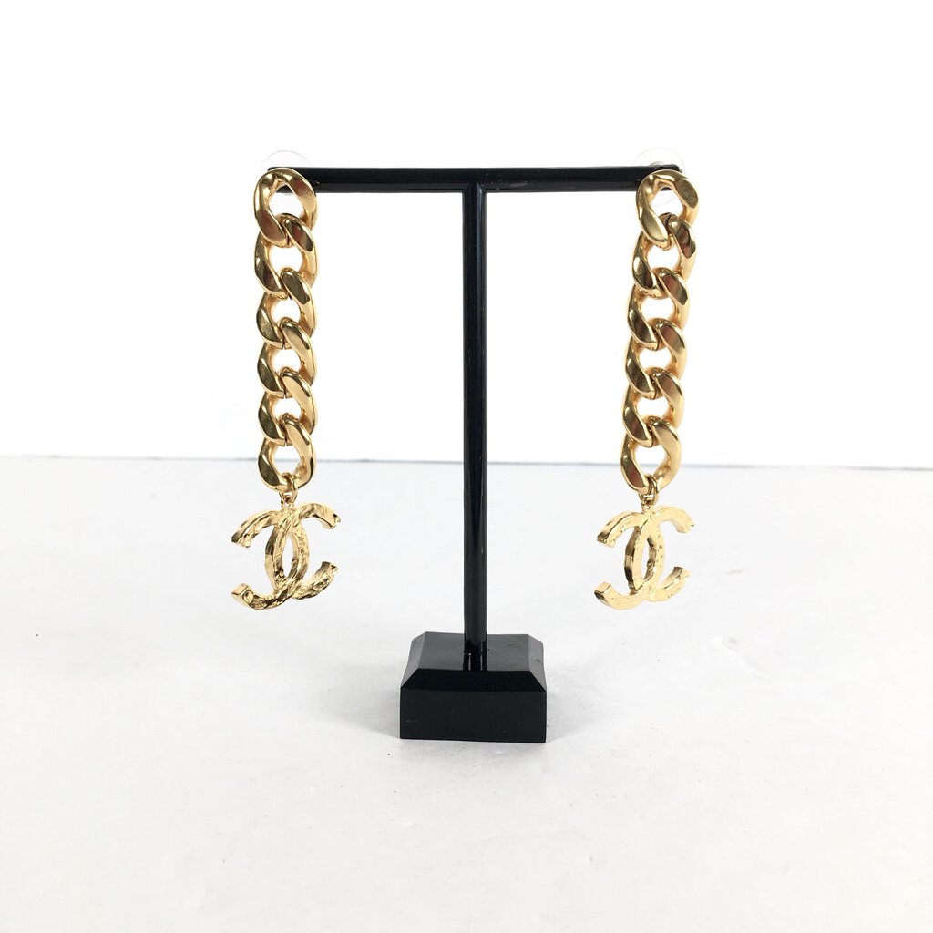 Chanel CC Chain Drop Earrings