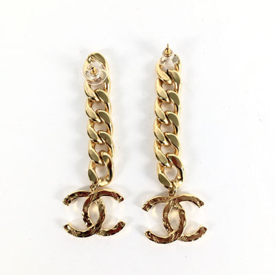 Chanel CC Chain Drop Earrings