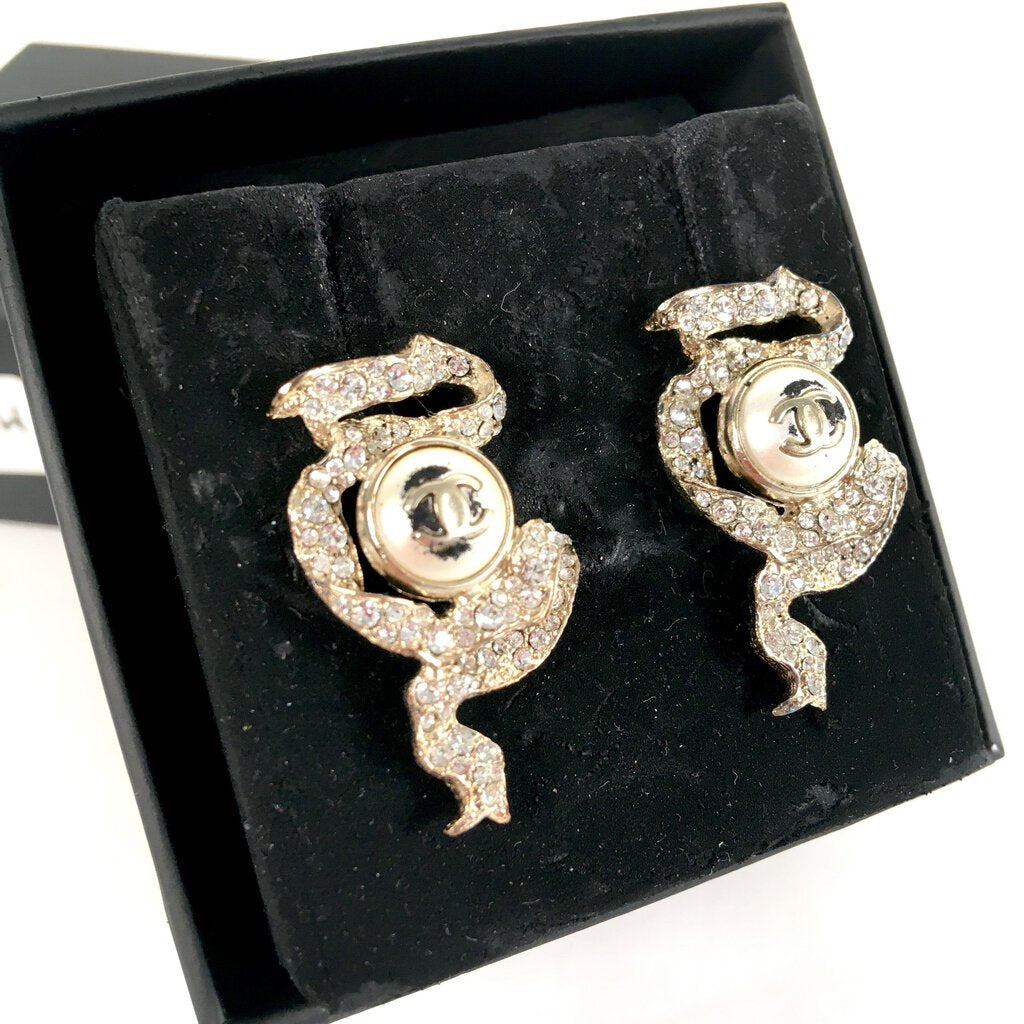 Chanel Ribbon Earrings