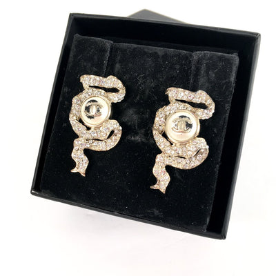 Chanel Ribbon Earrings