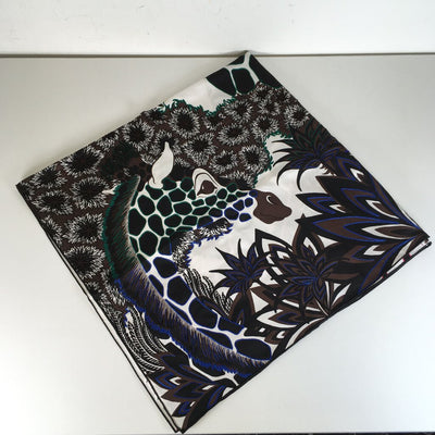 Hermes Embroidered Scarf