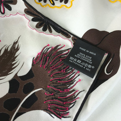 Hermes Embroidered Scarf