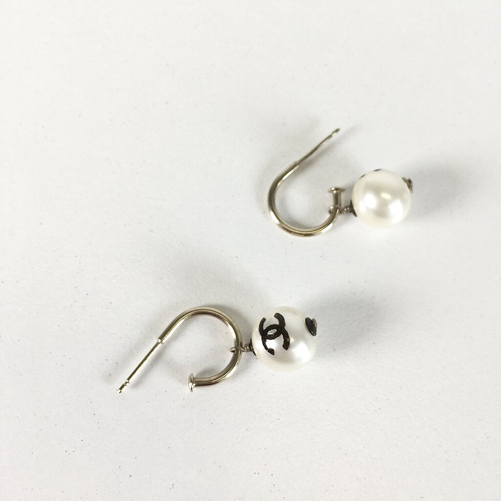 Chanel Pearl Dangle Earrings