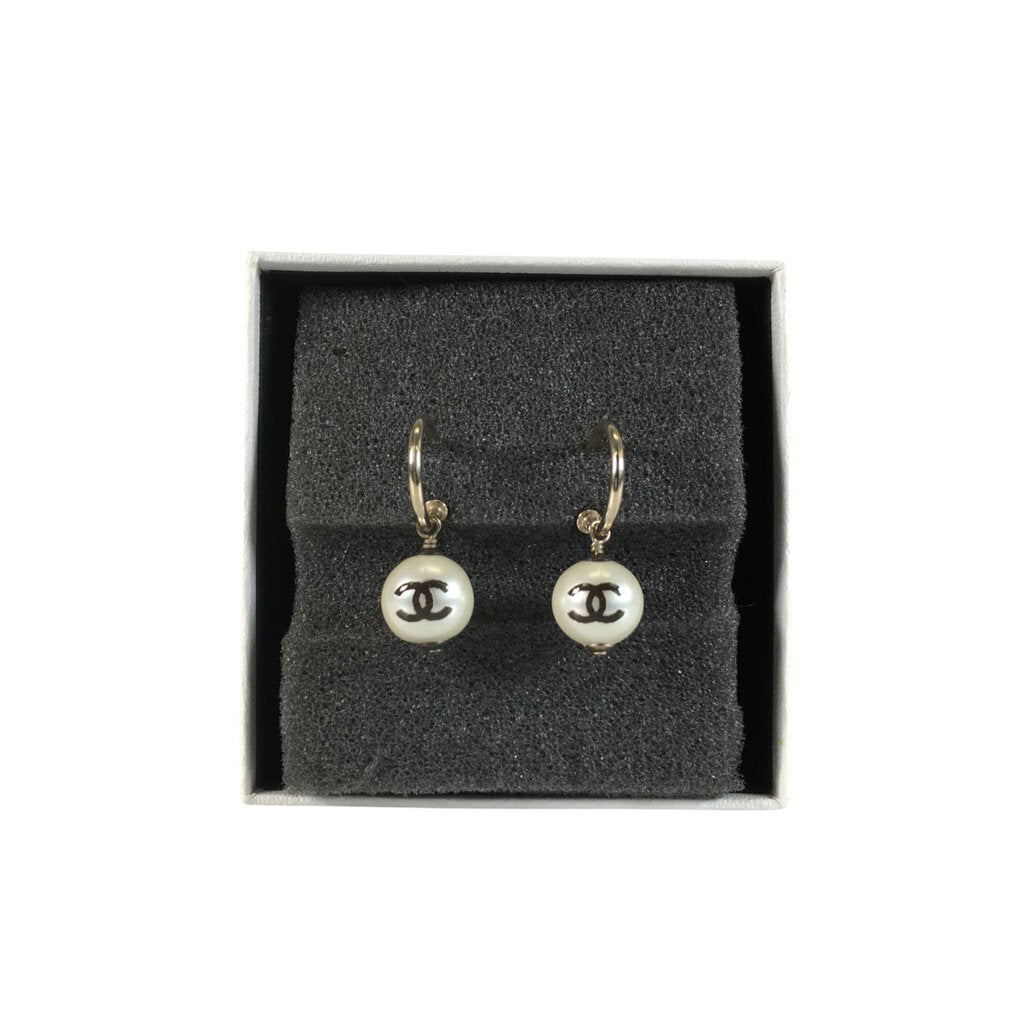 Chanel Pearl Dangle Earrings