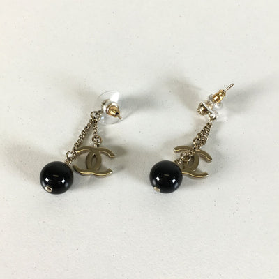 Chanel Pearl CC Drop Earrings