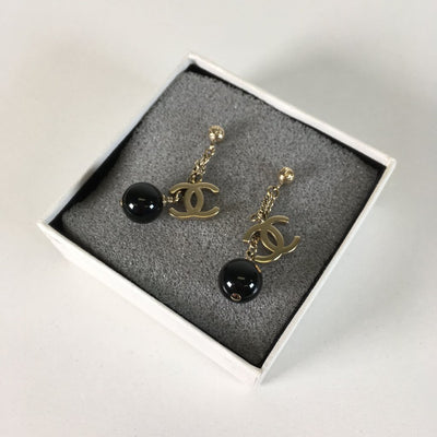 Chanel Pearl CC Drop Earrings