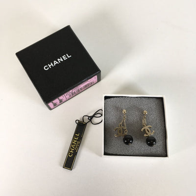 Chanel Pearl CC Drop Earrings