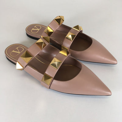 Valentino Roman Stud Flat Mules