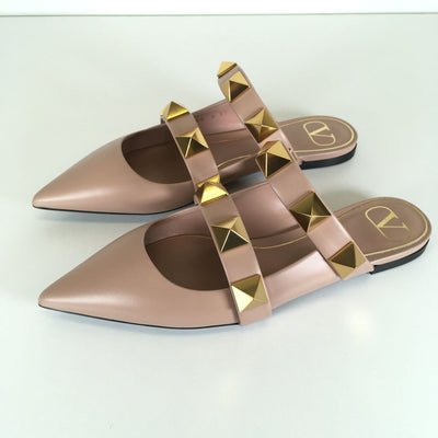 Valentino Roman Stud Flat Mules