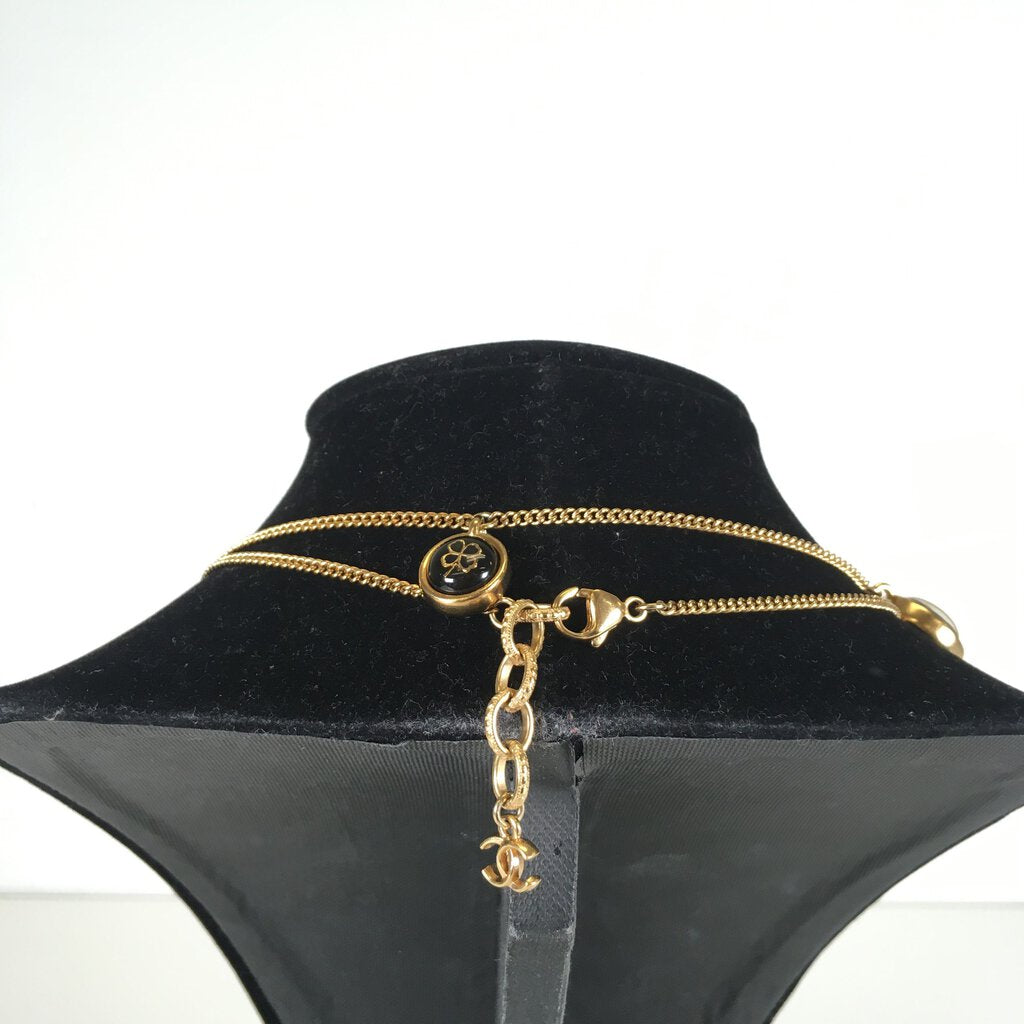 Chanel 9 Motif Gold Necklace