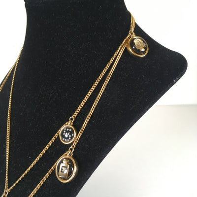 Chanel 9 Motif Gold Necklace