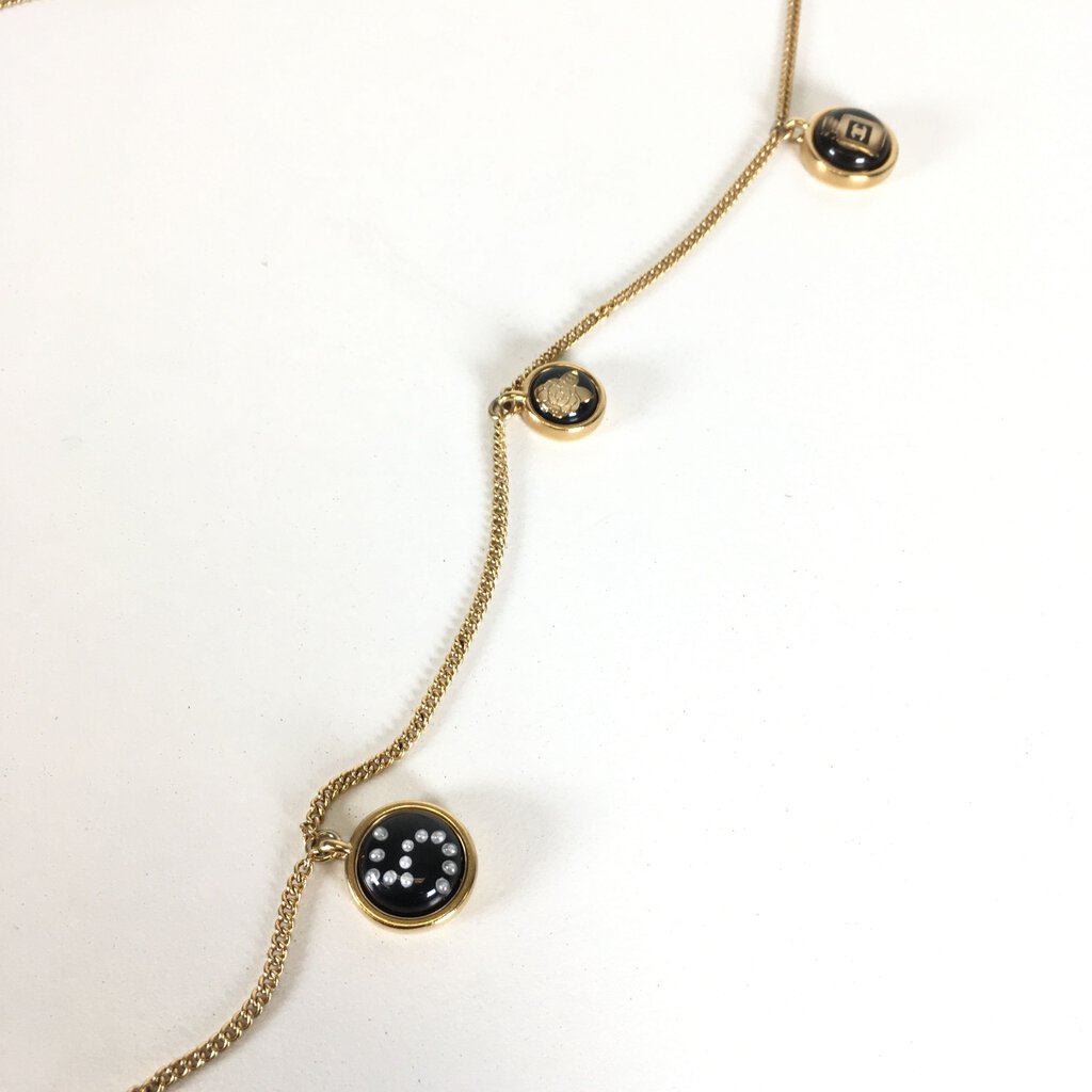 Chanel 9 Motif Gold Necklace