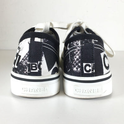 Chanel Logo Print Sneakers