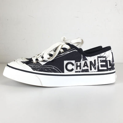 Chanel Logo Print Sneakers