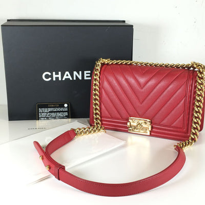 Chanel Chevron Boy Bag