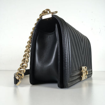 Chanel Chevron Boy Bag