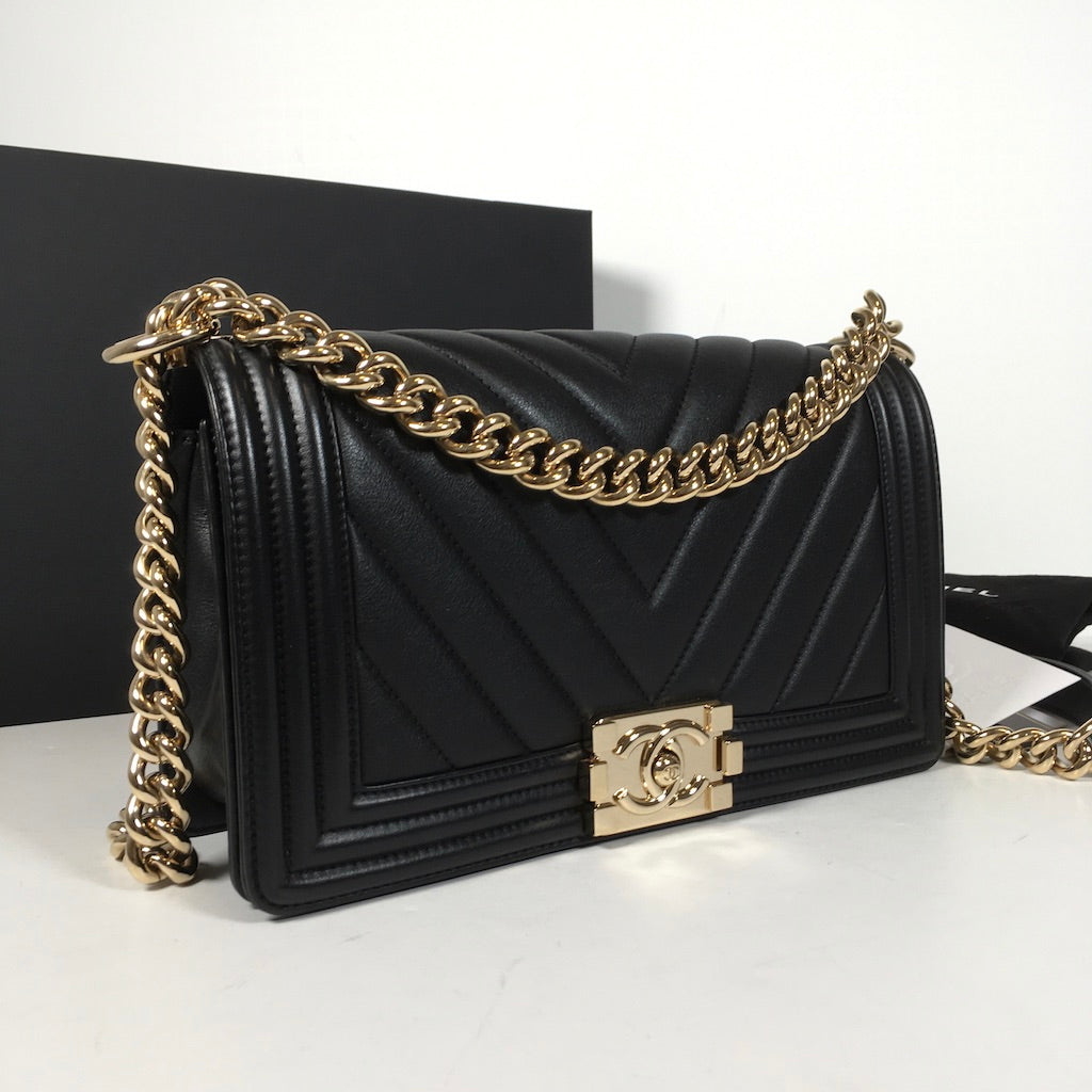 Chanel Chevron Boy Bag