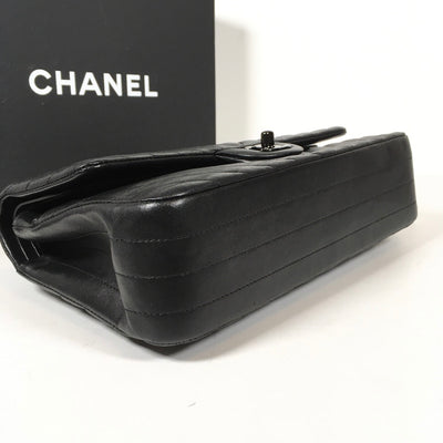 Chanel Chevron So Black Flap