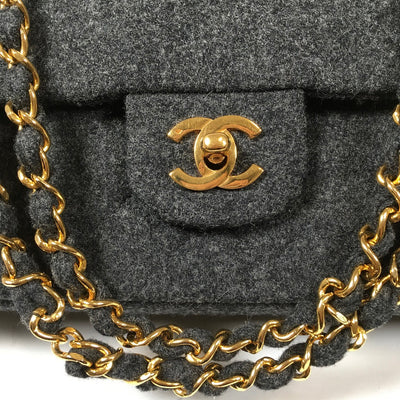 Chanel Vintage Tweed Flap