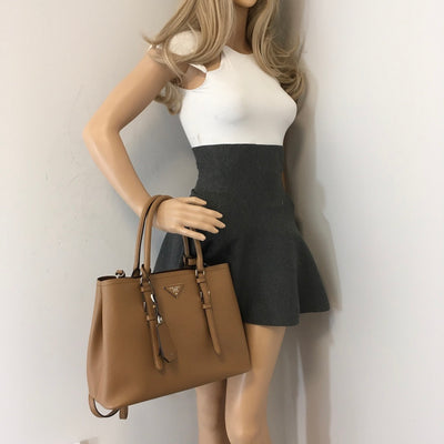 secondhand Prada Double Cuir Bag