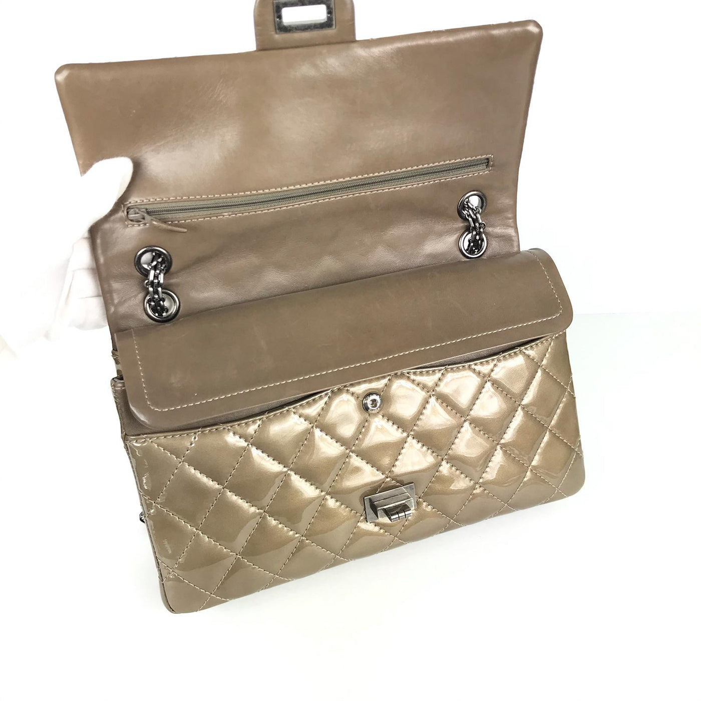 Chanel 2.55 Reissue Flap in Bronze with silver hardware 