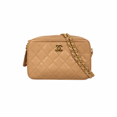 Chanel Vintage Camera Bag in Dark Beige 