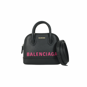 Blanciage Ville XXS Tote Bag in Black with Hot pink lettering 