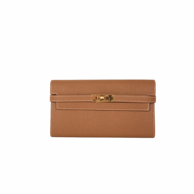 Hermes Kelly Wallet in Brown 