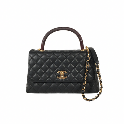 Chanel Lizard Cocohandle in Black 