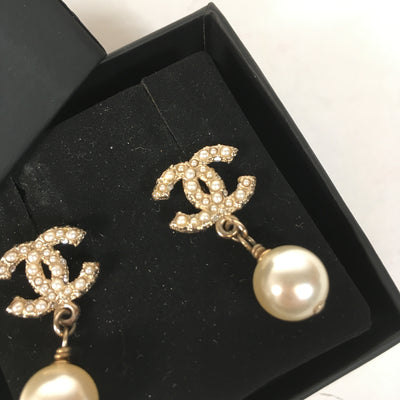 Chanel Pearl Earrings