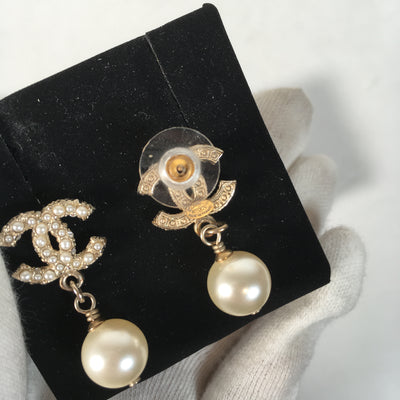 Chanel Pearl Earrings