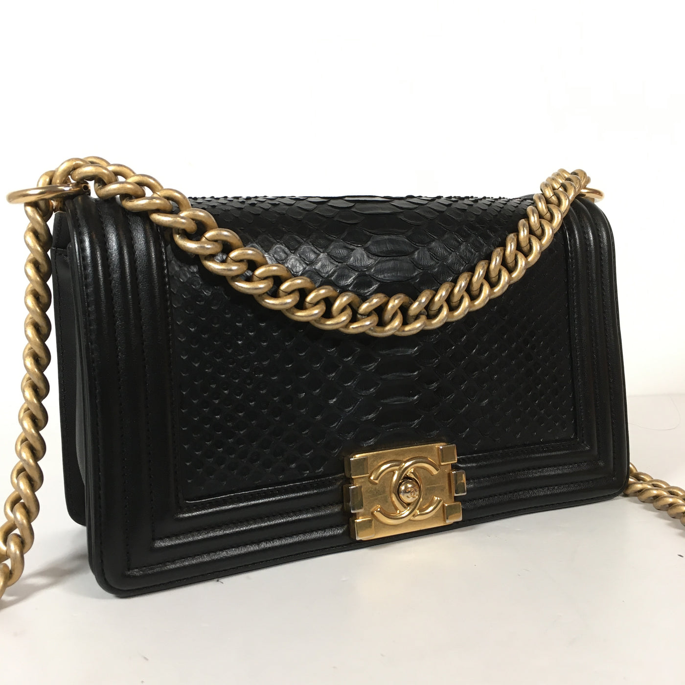 Chanel Python Boy Bag