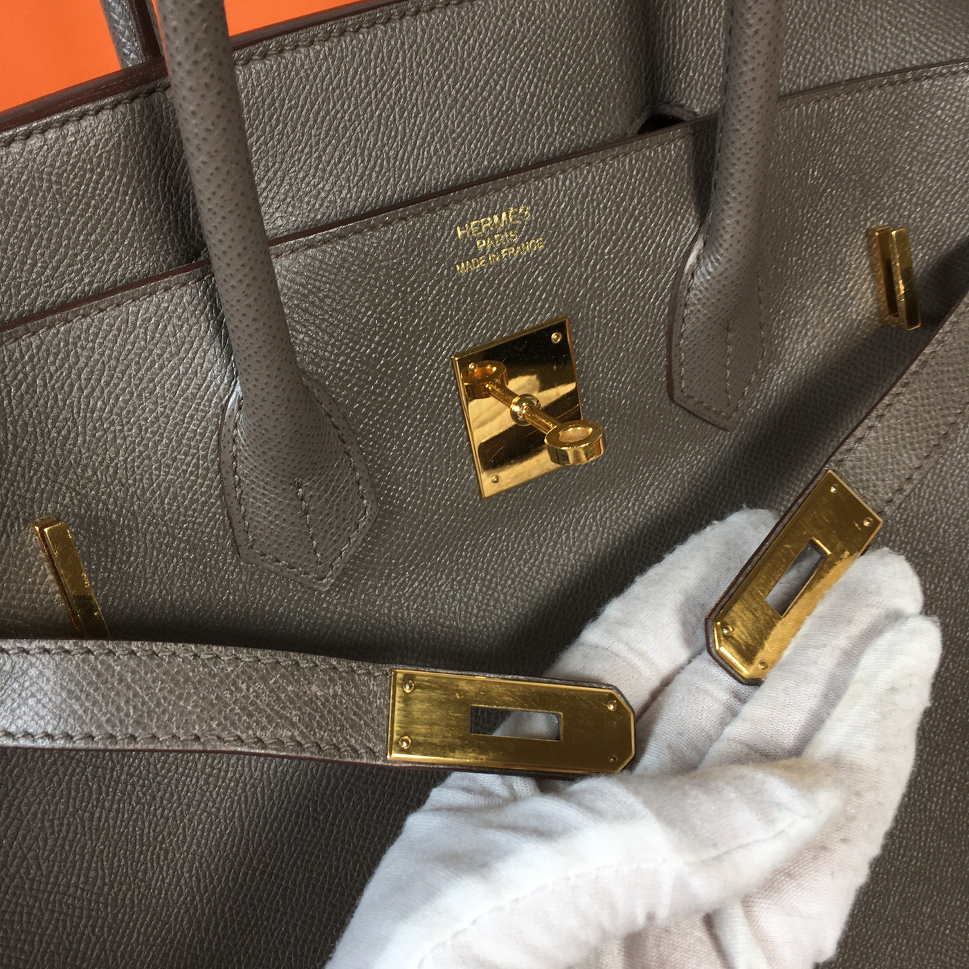 Hermès Birkin Bag gray etain